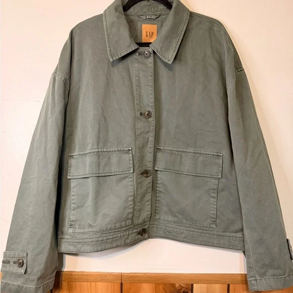 GAP Dark Green Outerwear - Picture 1 of 5